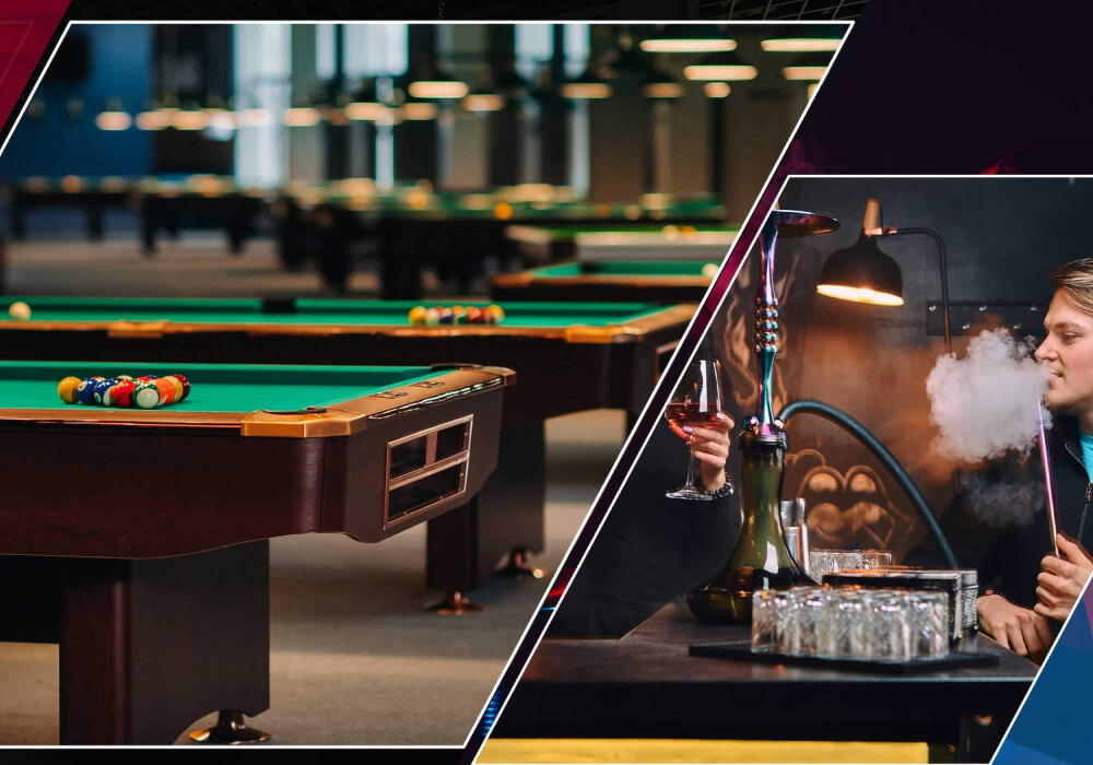 Snooker lounge and hookah bar at fresh point 1