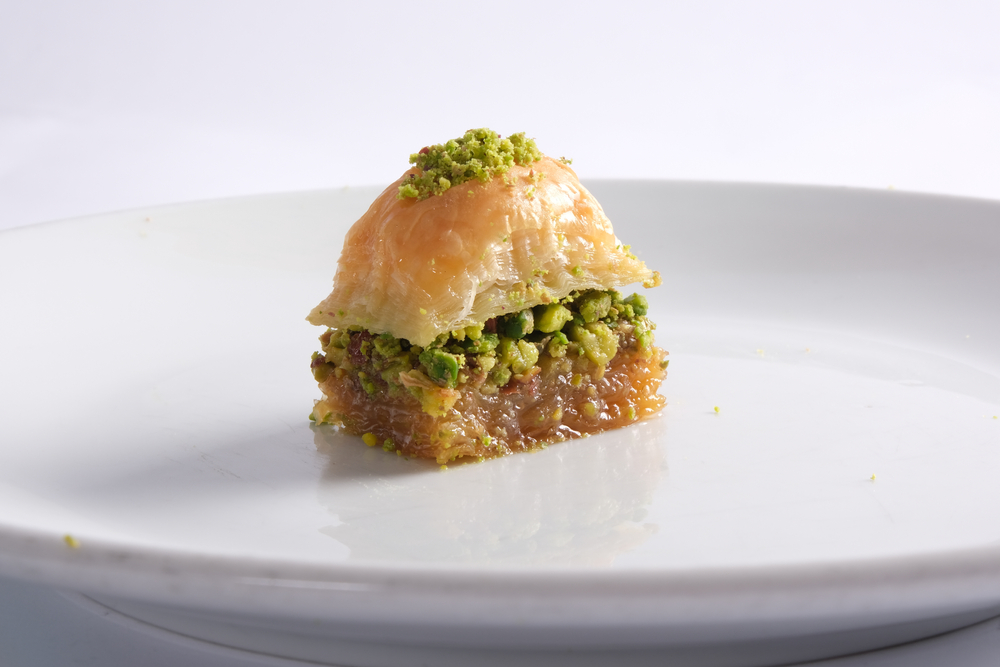 Turkish,Baklava,With,Pistachio,,Baklava,Slice