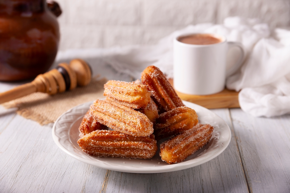 Churros.,Fried,Wheat,Flour,Dough,,A,Very,Popular,Sweet,Snack