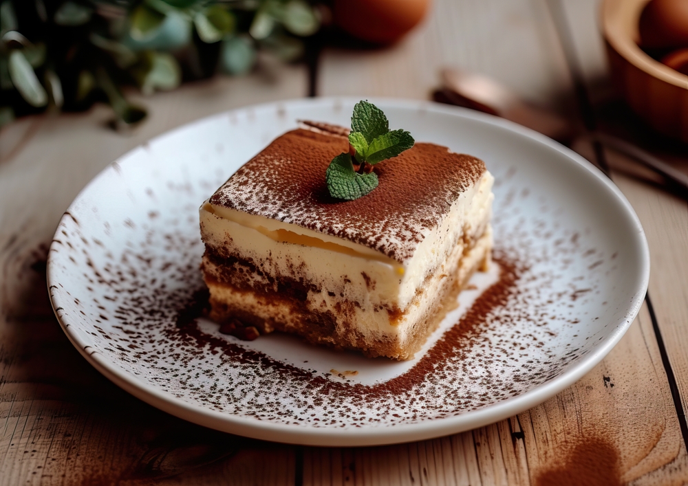 Delicious,Tiramisu,Presented,In,An,Elegant,Manner,,Showcasing,Layers,Of